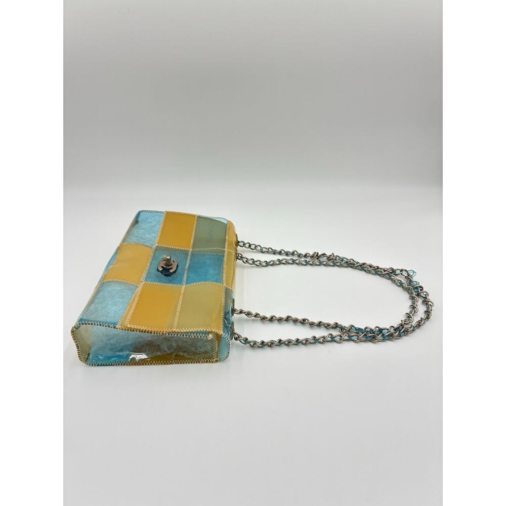 Chanel CC Chocolate Bar Blue/Beige Chain Shoulder Bag - Picture 9 of 11